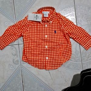 RALPH LAUREN BABY BUTTON DOWN SHIRT.